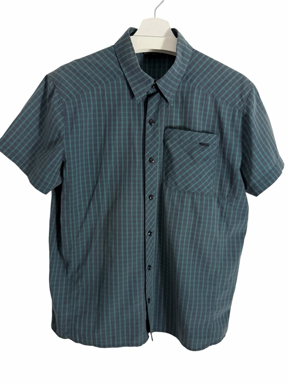 ARC'TERYX Green Plaid Hiking Outdoor Button-Up Shirt men's m